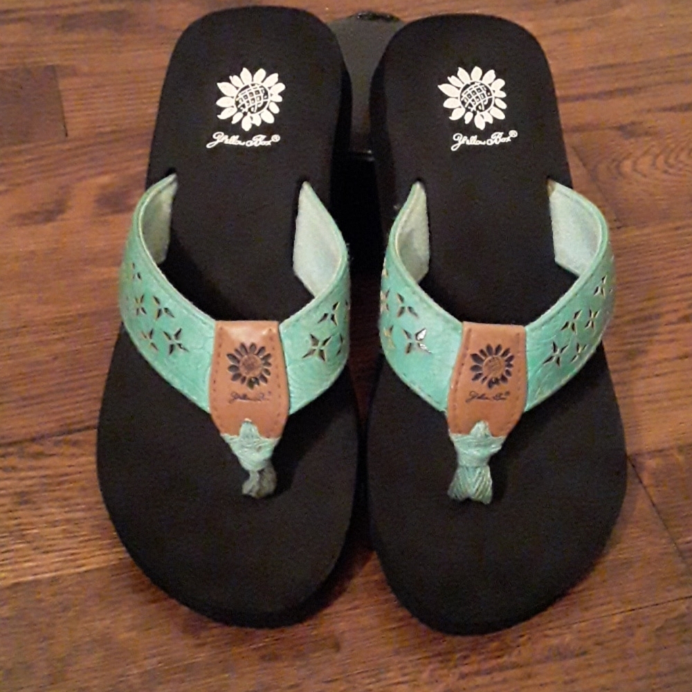 Yellow Box Flip Flops